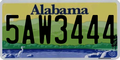 AL license plate 5AW3444