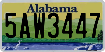 AL license plate 5AW3447