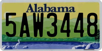 AL license plate 5AW3448