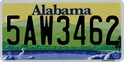 AL license plate 5AW3462