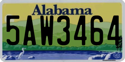 AL license plate 5AW3464