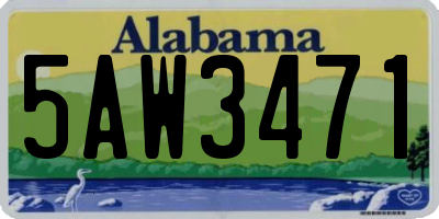 AL license plate 5AW3471