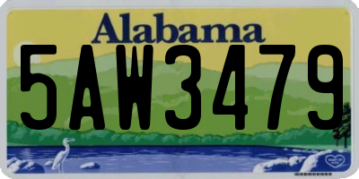 AL license plate 5AW3479