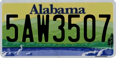 AL license plate 5AW3507