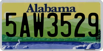 AL license plate 5AW3529