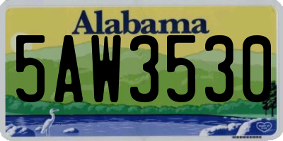 AL license plate 5AW3530