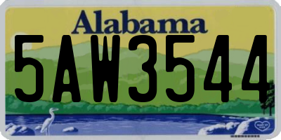 AL license plate 5AW3544