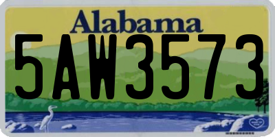 AL license plate 5AW3573