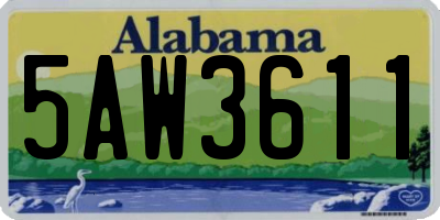 AL license plate 5AW3611