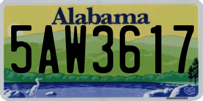 AL license plate 5AW3617