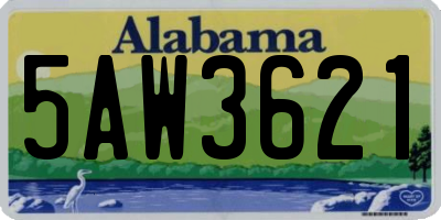 AL license plate 5AW3621