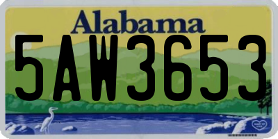 AL license plate 5AW3653