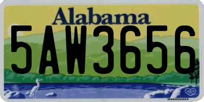 AL license plate 5AW3656