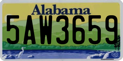 AL license plate 5AW3659