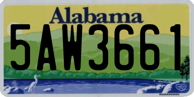 AL license plate 5AW3661