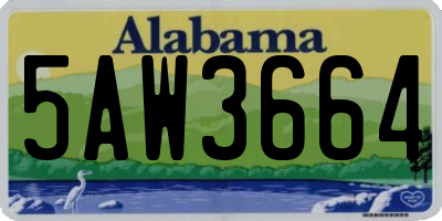 AL license plate 5AW3664