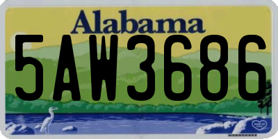 AL license plate 5AW3686