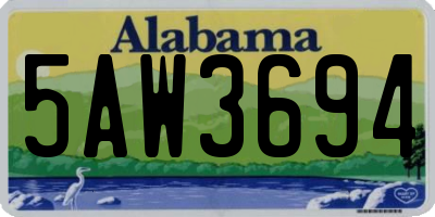 AL license plate 5AW3694
