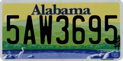 AL license plate 5AW3695