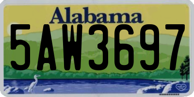 AL license plate 5AW3697