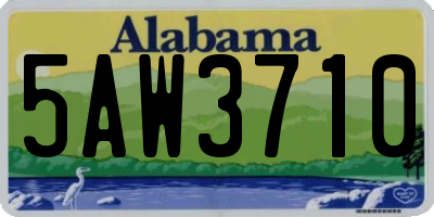 AL license plate 5AW3710