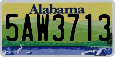 AL license plate 5AW3713