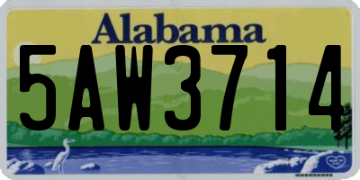 AL license plate 5AW3714