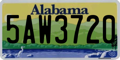 AL license plate 5AW3720