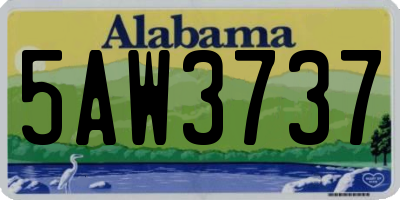 AL license plate 5AW3737