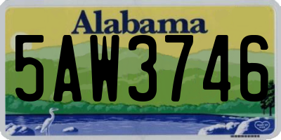 AL license plate 5AW3746