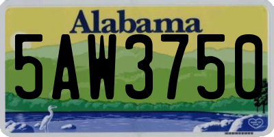 AL license plate 5AW3750