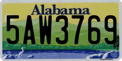 AL license plate 5AW3769