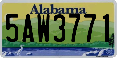 AL license plate 5AW3771