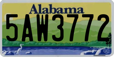 AL license plate 5AW3772