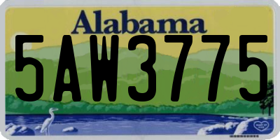 AL license plate 5AW3775