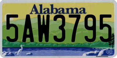 AL license plate 5AW3795