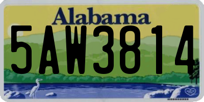 AL license plate 5AW3814