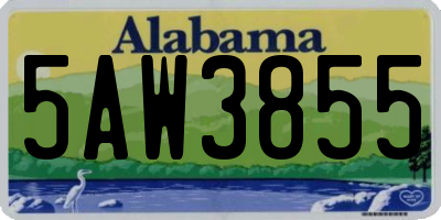AL license plate 5AW3855
