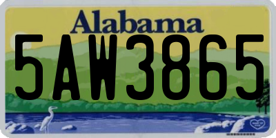 AL license plate 5AW3865