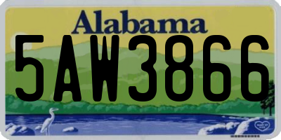 AL license plate 5AW3866