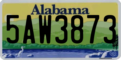 AL license plate 5AW3873