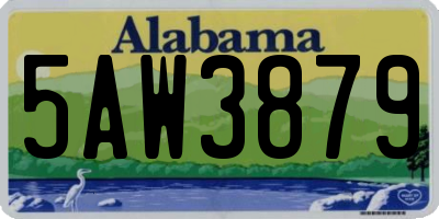 AL license plate 5AW3879