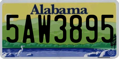 AL license plate 5AW3895