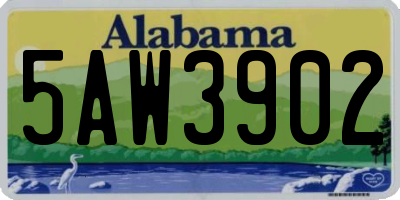 AL license plate 5AW3902