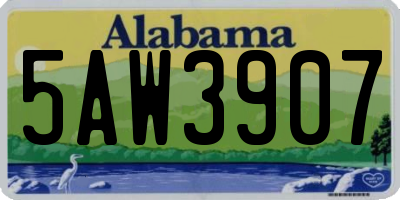 AL license plate 5AW3907