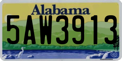 AL license plate 5AW3913