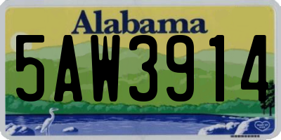 AL license plate 5AW3914