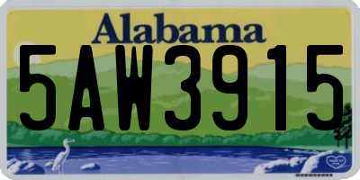 AL license plate 5AW3915