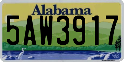 AL license plate 5AW3917