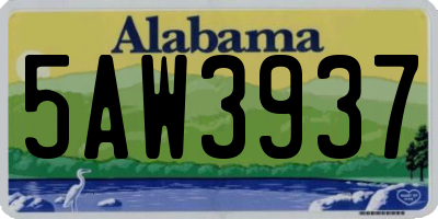AL license plate 5AW3937